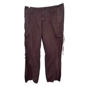 Brown Utility Cargo Pants Straight Leg Streetwear Gorpcore Y2K Women 10 / Apt. 9